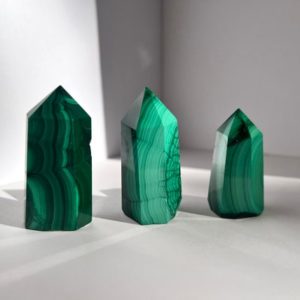 Shop Malachite Points & Wands! High Quality Malachite Tower | Malachite Crystal | Malachite Point | Natural Malachite Obelisk | Crystal Point | Natural genuine stones & crystals in various shapes & sizes. Buy raw cut, tumbled, or polished gemstones for making jewelry or crystal healing energy vibration raising reiki stones. #crystals #gemstones #crystalhealing #crystalsandgemstones #energyhealing #affiliate #ad