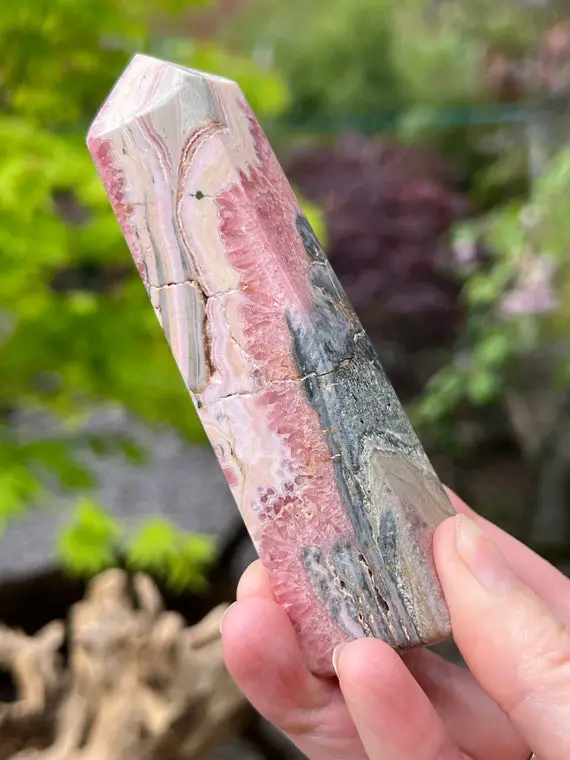 Large Rhodochrosite Crystal Wand Point Aaa+ : Love / Compassion / Light Argentina 1