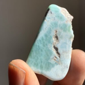 Larimar Tumbled Natural Stone | Raw Larimar Crystal Slices | Healing Crystals Stones | Chakra Stones | Rocks and Minerals | Mineral Specimen