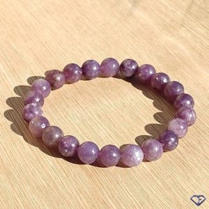 Shop Lepidolite Bracelets! Lepidolite bracelet 8mm beads – Natural stones (lithotherapy, gift idea) | Natural genuine Lepidolite bracelets. Buy crystal jewelry, handmade handcrafted artisan jewelry for women.  Unique handmade gift ideas. #jewelry #beadedbracelets #beadedjewelry #gift #shopping #handmadejewelry #fashion #style #product #bracelets #affiliate #ad