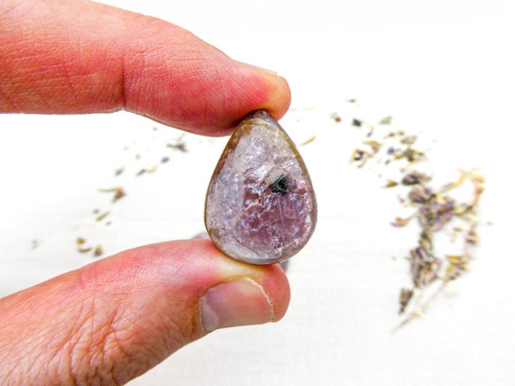 Lepidolite Cabochons • Natural High-grade Flashy Purple Gemstones From Brazil • Polished Loose Crystals