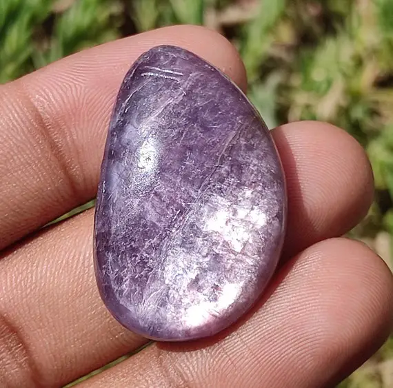 Lepidolite Crystal - Purple Lepidolite Mica Crystal - Metaphysical Crystal - Jewelry Making - Natural Lepidolite Cabochon