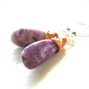 Shop Lepidolite Earrings! Lepidolite Gemstone Earrings Jewelry Handmade in the USA | Natural genuine Lepidolite earrings. Buy crystal jewelry, handmade handcrafted artisan jewelry for women.  Unique handmade gift ideas. #jewelry #beadedearrings #beadedjewelry #gift #shopping #handmadejewelry #fashion #style #product #earrings #affiliate #ad