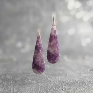 Shop Lepidolite Earrings! Lepidolite Earrings, Gold Rose Gold or Silver Earrings, Drops Crystal Earrings Natural Stone Earrings, Healing Earrings One Of Kind | Natural genuine Lepidolite earrings. Buy crystal jewelry, handmade handcrafted artisan jewelry for women.  Unique handmade gift ideas. #jewelry #beadedearrings #beadedjewelry #gift #shopping #handmadejewelry #fashion #style #product #earrings #affiliate #ad