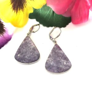 Shop Lepidolite Earrings! Lepidolite earrings, lilac  stone earrings,  lepidolite dangle earrings, lepidolite jewelry, lepidolite one of a kind earring, from Canada | Natural genuine Lepidolite earrings. Buy crystal jewelry, handmade handcrafted artisan jewelry for women.  Unique handmade gift ideas. #jewelry #beadedearrings #beadedjewelry #gift #shopping #handmadejewelry #fashion #style #product #earrings #affiliate #ad