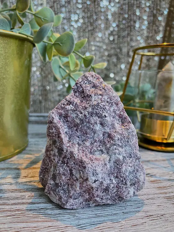 Lepidolite Raw Crystal | Purple Stone | Pink Crystal | Mica | Mineral | Self-standing | Freeform | Rough Stone | Gemstone | Crystal Healing