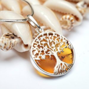 Shop Amber Pendants! Life Of Tree Pendant, Amber Life Of Tree Pendant, Amber Pendant, Amber Necklace, Family Tree Pendant, Amber Jewelry, Round Pendant, Amber | Natural genuine Amber pendants. Buy crystal jewelry, handmade handcrafted artisan jewelry for women.  Unique handmade gift ideas. #jewelry #beadedpendants #beadedjewelry #gift #shopping #handmadejewelry #fashion #style #product #pendants #affiliate #ad