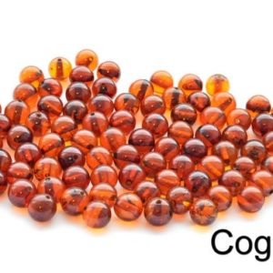 Loose Amber Round Beads. Natural Amber Beads Polished Gemstone, 6 mm size, Genuine Polished Stones, Cognac | Natural genuine round Amber beads for beading and jewelry making.  #jewelry #beads #beadedjewelry #diyjewelry #jewelrymaking #beadstore #beading #affiliate #ad