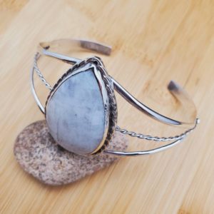 Shop Rainbow Moonstone Bracelets! Lovely Teardrop Rainbow Moonstone Bracelet Cuff | Big Teardrop Moonstone Cuff Bracelet | Sterling Silver Healing Stone Bracelet Made in USA | Natural genuine Rainbow Moonstone bracelets. Buy crystal jewelry, handmade handcrafted artisan jewelry for women.  Unique handmade gift ideas. #jewelry #beadedbracelets #beadedjewelry #gift #shopping #handmadejewelry #fashion #style #product #bracelets #affiliate #ad