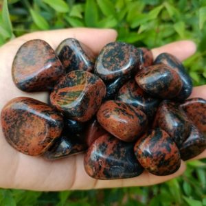 Shop Mahogany Obsidian Stones & Crystals! Mahogany Obsidian Tumbled Stones 20-40mm (1 inch to 1.5 inches) | Natural genuine stones & crystals in various shapes & sizes. Buy raw cut, tumbled, or polished gemstones for making jewelry or crystal healing energy vibration raising reiki stones. #crystals #gemstones #crystalhealing #crystalsandgemstones #energyhealing #affiliate #ad