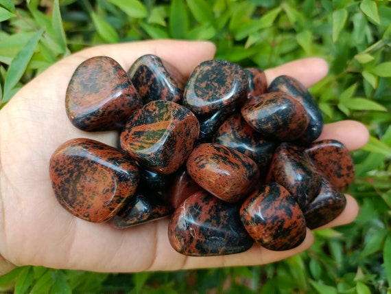 Mahogany Obsidian Tumbled Stones 20-40mm (1 Inch To 1.5 Inches)