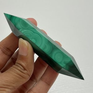 Shop Malachite Points & Wands! Malachite DT wands | Natural genuine stones & crystals in various shapes & sizes. Buy raw cut, tumbled, or polished gemstones for making jewelry or crystal healing energy vibration raising reiki stones. #crystals #gemstones #crystalhealing #crystalsandgemstones #energyhealing #affiliate #ad