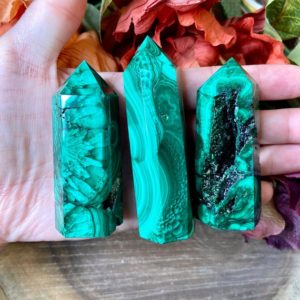 Shop Malachite Points & Wands! Malachite Tower, Crystal Tower, twr235, High Quality Malachite Point | Natural genuine stones & crystals in various shapes & sizes. Buy raw cut, tumbled, or polished gemstones for making jewelry or crystal healing energy vibration raising reiki stones. #crystals #gemstones #crystalhealing #crystalsandgemstones #energyhealing #affiliate #ad
