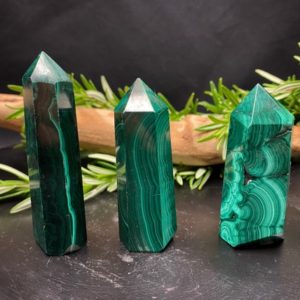 Shop Malachite Points & Wands! Malachite Tower Medium Druzy Generator | Natural genuine stones & crystals in various shapes & sizes. Buy raw cut, tumbled, or polished gemstones for making jewelry or crystal healing energy vibration raising reiki stones. #crystals #gemstones #crystalhealing #crystalsandgemstones #energyhealing #affiliate #ad