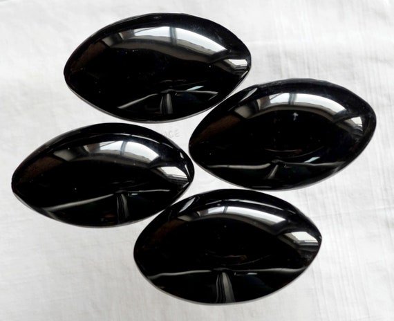 Obsidienne Noire Du Mexique - Cabochon En Obsidienne - Grands Cabochons