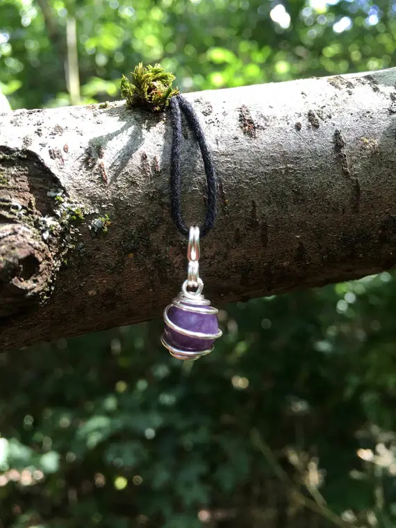 Minimalist Lepidolite Necklace, Lepidolite Jewelry, Lepidolite Pendant