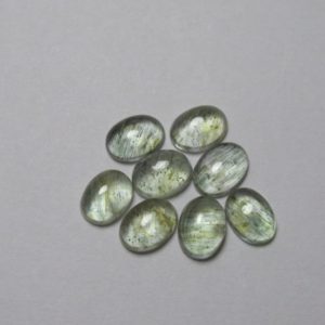Shop Aquamarine Cabochons! Moss Aquamarine Cabochon Flat Back Gemstone  Oval 5 x 7 mm 8 Pieces Natural Moss Aquamarine Gemstone Earring Pair Jewelry Making #6330 | Natural genuine stones & crystals in various shapes & sizes. Buy raw cut, tumbled, or polished gemstones for making jewelry or crystal healing energy vibration raising reiki stones. #crystals #gemstones #crystalhealing #crystalsandgemstones #energyhealing #affiliate #ad