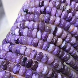 Shop Charoite Rondelle Beads! Natural AA Genuine Charoite Beads Genuine Charoite Rondelle Beads Loose stone bead wholesale supply 15"strand 4x7mm 5x8mm 6x9mm | Natural genuine rondelle Charoite beads for beading and jewelry making.  #jewelry #beads #beadedjewelry #diyjewelry #jewelrymaking #beadstore #beading #affiliate #ad