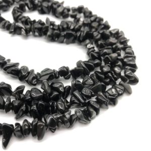 Natural Black Obsidian Chip Beads, Gemstone Chip Beads for Chakra Tree Making, Crystal Bracelet/Necklace DIY | Natural genuine chip Obsidian beads for beading and jewelry making.  #jewelry #beads #beadedjewelry #diyjewelry #jewelrymaking #beadstore #beading #affiliate #ad