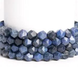 Shop Dumortierite Faceted Beads! Natural Blue Dumortierite Gemstone Grade AAA Star Cut Faceted 6mm 7-8mm 9-10mm Loose Beads | Natural genuine faceted Dumortierite beads for beading and jewelry making.  #jewelry #beads #beadedjewelry #diyjewelry #jewelrymaking #beadstore #beading #affiliate #ad