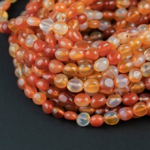 Shop Carnelian Beads! Natural Carnelian Nuggets Beads – Around 6x8min dimensions -16 Inch strand – Wholesale pricing Gemstone Beads | Natural genuine beads Carnelian beads for beading and jewelry making.  #jewelry #beads #beadedjewelry #diyjewelry #jewelrymaking #beadstore #beading #affiliate #ad