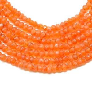 Shop Carnelian Rondelle Beads! Natural Carnelian Rondelles Beads Stone, Carnelian Rondelle handcut faceted Beads wholesale price, Jewelry Making, Full Strand beads | Natural genuine rondelle Carnelian beads for beading and jewelry making.  #jewelry #beads #beadedjewelry #diyjewelry #jewelrymaking #beadstore #beading #affiliate #ad