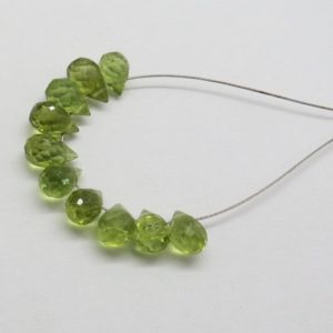 Shop Peridot Bead Shapes! Natural Gem Stone Peridot Teardrop Beads Faceted Briolettes 10 Pieces Beads | Natural genuine other-shape Peridot beads for beading and jewelry making.  #jewelry #beads #beadedjewelry #diyjewelry #jewelrymaking #beadstore #beading #affiliate #ad