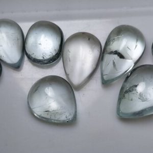 Shop Aquamarine Cabochons! Natural high quality aquamarine cabochons lot | Natural genuine stones & crystals in various shapes & sizes. Buy raw cut, tumbled, or polished gemstones for making jewelry or crystal healing energy vibration raising reiki stones. #crystals #gemstones #crystalhealing #crystalsandgemstones #energyhealing #affiliate #ad
