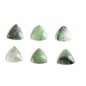 Shop Jade Stones & Crystals! Natural Jade Cabochon, Large Jade Soft Triangle Cabochon, Green and White Jade Cabochon, Vintage Green Jade Trillion Cabochon, 21mm, 1 Piece | Natural genuine stones & crystals in various shapes & sizes. Buy raw cut, tumbled, or polished gemstones for making jewelry or crystal healing energy vibration raising reiki stones. #crystals #gemstones #crystalhealing #crystalsandgemstones #energyhealing #affiliate #ad