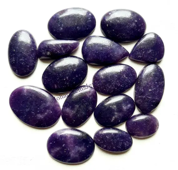 Natural Lepidolite Cabochon, Lepidolite Wholesale Lot Cabochon By Weight With Different Shapes And Size Cabochon Used For Jewelry Making