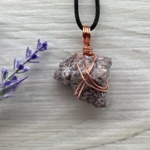 Shop Lepidolite Necklaces! Natural Lepidolite Necklace, Copper Wire Wrap, Raw Purple Stone Pendant, Aries Zodiac Crystal Jewelry | Natural genuine Lepidolite necklaces. Buy crystal jewelry, handmade handcrafted artisan jewelry for women.  Unique handmade gift ideas. #jewelry #beadednecklaces #beadedjewelry #gift #shopping #handmadejewelry #fashion #style #product #necklaces #affiliate #ad