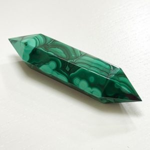 Shop Malachite Points & Wands! Natural Malachite DT Wand with beautiful patterns and green color, Healing Crystals, Malachite wand | Natural genuine stones & crystals in various shapes & sizes. Buy raw cut, tumbled, or polished gemstones for making jewelry or crystal healing energy vibration raising reiki stones. #crystals #gemstones #crystalhealing #crystalsandgemstones #energyhealing #affiliate #ad
