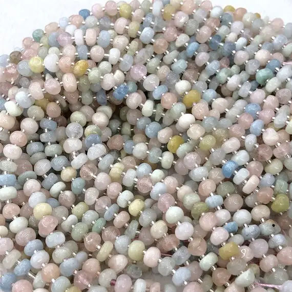 Natural Morganite Rondelle Beads ,5-8mm Morganite Gemstone 15.5 Inch Strand,hole Approx 0.8mm