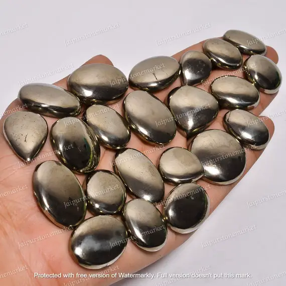 Natural Pyrite Cabochon - Golden Pyrite - Pyrite Bulk - Pyrite Crystal - Wholesale Pyrite Stone - Jewelry Making Supply - Sizes 20mm To 30mm