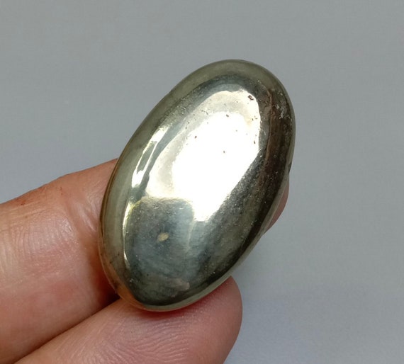 Natural Pyrite,pyrite Cabochon,golden Pyrite Gemstone,pyrite Crystal Ovel Shape For Jewelry Makeing  53.00ct  31x18x6 Mm