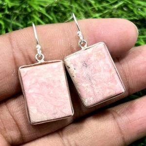 Shop Rhodochrosite Earrings! Natural Rhodochrosite Earring, Gemstone Earring, Handmade Earring,925 Sterling Silver, Silver Earring, Boho Earrings, Dangle Earring | Natural genuine Rhodochrosite earrings. Buy crystal jewelry, handmade handcrafted artisan jewelry for women.  Unique handmade gift ideas. #jewelry #beadedearrings #beadedjewelry #gift #shopping #handmadejewelry #fashion #style #product #earrings #affiliate #ad