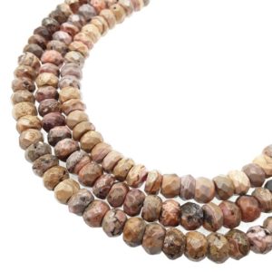 Shop Rhodochrosite Rondelle Beads! Natural Rhodochrosite Faceted Irregular Rondelle Beads Approx 5x8mm 15.5" Strand | Natural genuine rondelle Rhodochrosite beads for beading and jewelry making.  #jewelry #beads #beadedjewelry #diyjewelry #jewelrymaking #beadstore #beading #affiliate #ad
