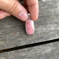 Natural Rhodochrosite Silver Necklace, Rhodochrosite Stone Pendant, Special Piece, Rhodochrosite Men Necklace, Genderless Jewelry | Natural genuine Gemstone jewelry. Buy crystal jewelry, handmade handcrafted artisan jewelry for women.  Unique handmade gift ideas. #jewelry #beadedjewelry #beadedjewelry #gift #shopping #handmadejewelry #fashion #style #product #jewelry #affiliate #ad