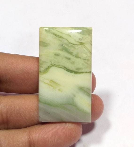 Natural Serpentine Cabochon / Aaa+++ Serpentine Gemstone / Unique Pattern / For Jewelry / Rectangle Shape/ 61 Ct/ 40x23x7 Mm Loose Gemstone.