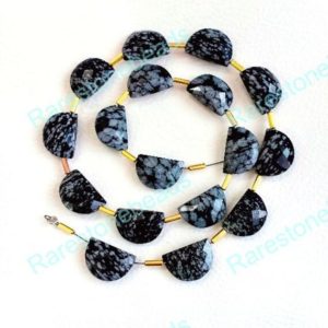 Shop Snowflake Obsidian Bead Shapes! Natural Snow Flake obsidian, 10 Pieces, gemstone, drilled gemstone, natural gemstone, snowflake gemstone beads, gemstone beads size 12×18 mm | Natural genuine other-shape Snowflake Obsidian beads for beading and jewelry making.  #jewelry #beads #beadedjewelry #diyjewelry #jewelrymaking #beadstore #beading #affiliate #ad