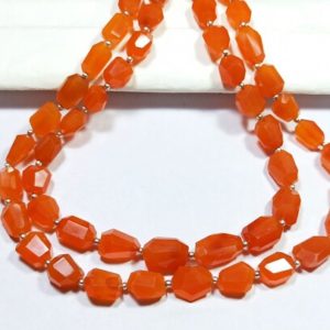 Shop Carnelian Chip & Nugget Beads! NATURAL,carnelian faceted nugget shape,carnelian nugget beads,carnelian faceted nugget shape beads,carnelian nugget,nugget nacklace gift her | Natural genuine chip Carnelian beads for beading and jewelry making.  #jewelry #beads #beadedjewelry #diyjewelry #jewelrymaking #beadstore #beading #affiliate #ad