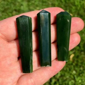 Shop Jade Points & Wands! Nephrite Jade Stone point – Nephrite Jade point – healing crystals and stones – nephrite jade crystal – nephrite jade tower – Nephrite Jade | Natural genuine stones & crystals in various shapes & sizes. Buy raw cut, tumbled, or polished gemstones for making jewelry or crystal healing energy vibration raising reiki stones. #crystals #gemstones #crystalhealing #crystalsandgemstones #energyhealing #affiliate #ad