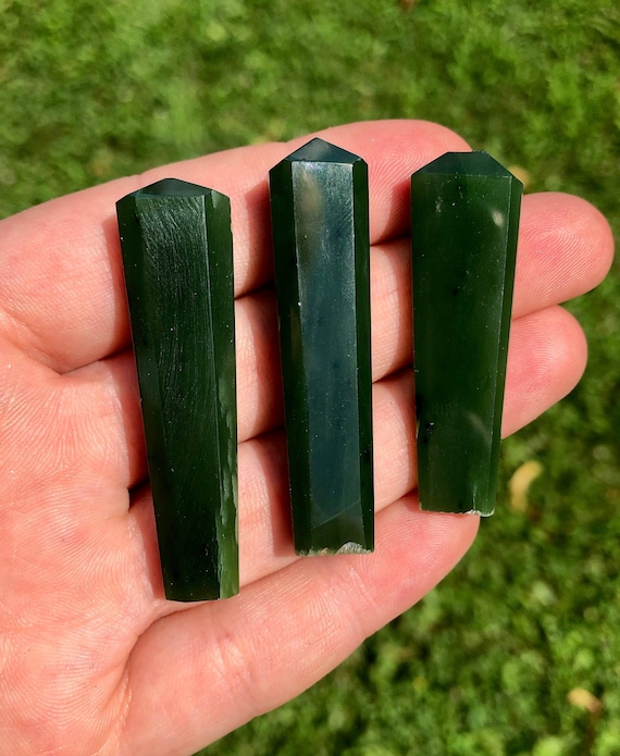 Nephrite Jade Stone Point - Nephrite Jade Polished Tower - Mini Green Nephrite Jade Point - Tumbled Nephrite Jade Crystal - Jade Gemstone