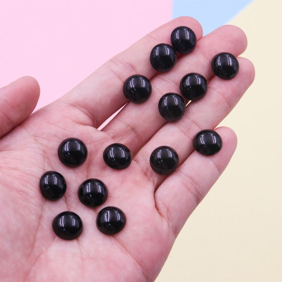 1pc,12mm,natural Obsidian Cabochon,round Cabochon,natural Gemstone Cabochon For Making Earring,rings Or Pendants