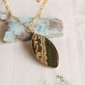 Shop Ocean Jasper Necklaces! Ocean Jasper necklace gold | Natural genuine Ocean Jasper necklaces. Buy crystal jewelry, handmade handcrafted artisan jewelry for women.  Unique handmade gift ideas. #jewelry #beadednecklaces #beadedjewelry #gift #shopping #handmadejewelry #fashion #style #product #necklaces #affiliate #ad