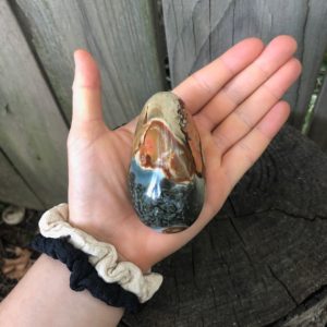 Shop Stone Spheres, Hearts & Other Shapes! Ocean Jasper Palm Stone, Polished Gemstone, Polychrome Jasper | Natural genuine stones & crystals in various shapes & sizes. Buy raw cut, tumbled, or polished gemstones for making jewelry or crystal healing energy vibration raising reiki stones. #crystals #gemstones #crystalhealing #crystalsandgemstones #energyhealing #affiliate #ad