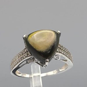 Shop Ocean Jasper Rings! Ocean Jasper Ring, 925 Silver Trillion Cut Jasper Ring, Ocean Jasper Silver Ring Size 9.75 Item w#1730 | Natural genuine Ocean Jasper rings, simple unique handcrafted gemstone rings. #rings #jewelry #shopping #gift #handmade #fashion #style #affiliate #ad