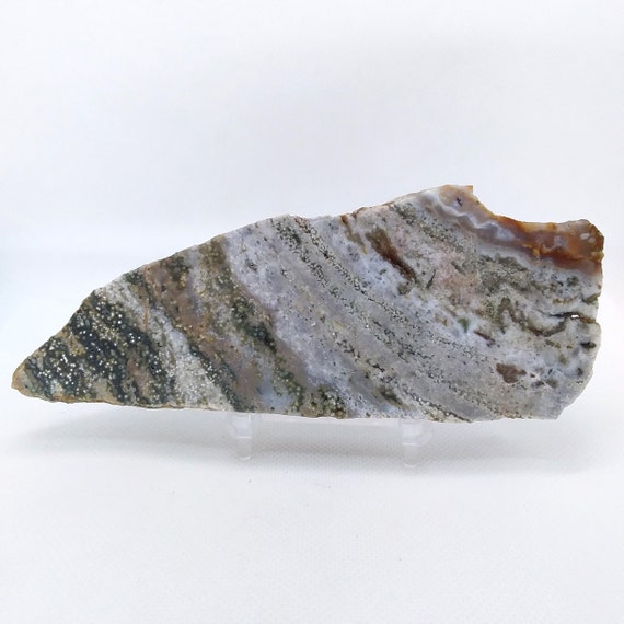 Ocean Jasper, Slab, Cabbing Rough, Lapidary, Gemstone, Specimen, Mineral, Rock, Rough, Green, Blue Gray, White, #r-4757