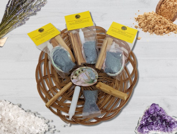Palo Santo Smudge Kit With Abalone Shell For Smudging, House Cleansing, Chakra Alinement. Perfect Housewarming Gift For Wiccan, Yule Gift Palo Santo Smudge Kit With Abalone Shell For Smudging, House Cleansing, Chakra Alinement. Perfect Housewarming Gift For Wiccan, Yule Gift