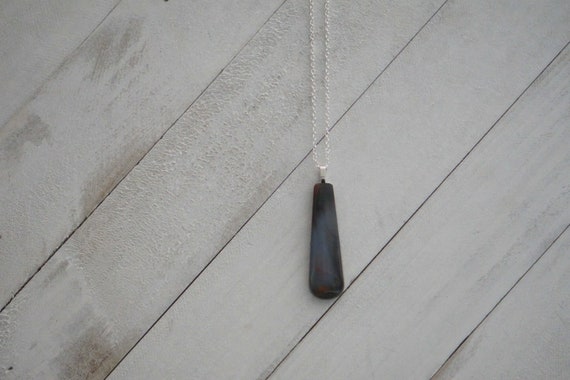 Petrified Wood Cabochon Pendant Necklace
